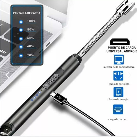 CHISPERO ENCENDEDOR SIN LLAMA, SIN GAS Y RECARGABLE CON USB